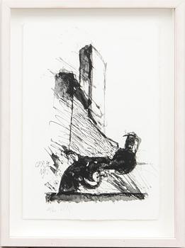 Carl-Fredrik Reuterswärd/ The Non-Violence Project Foundation, litografi, signerad, daterad -91 och numrerad 15/60.