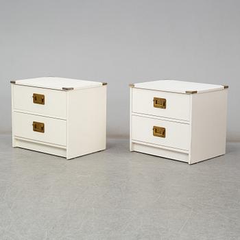 A pair of bedside tables, second half of the 20th century.