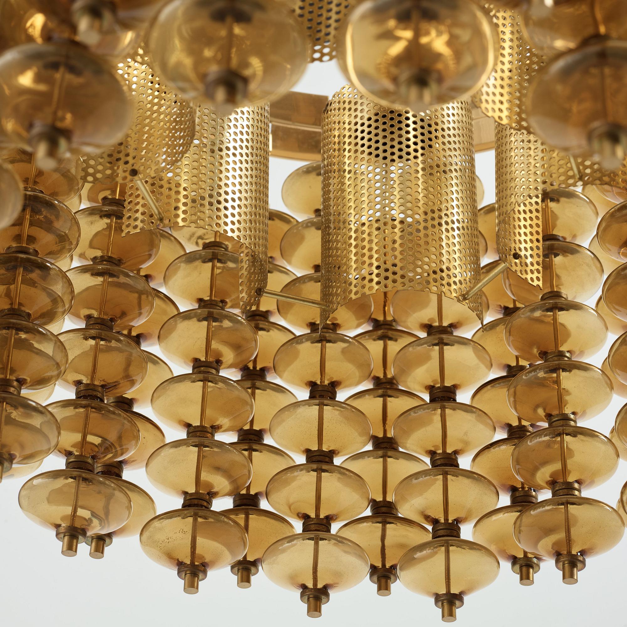Hans-Agne Jakobsson, an "Estrella" ceiling lamp, model T580/H, Markaryd, Sweden 1960-70's.