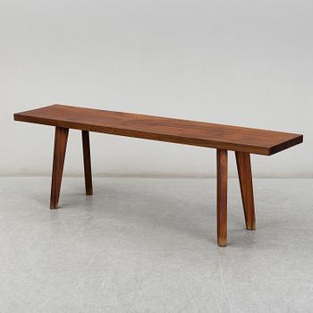 A teak bench, 1960s.