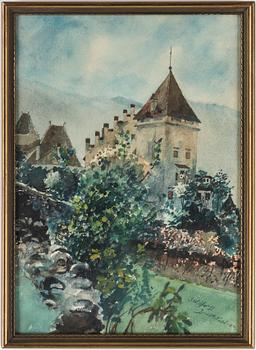 Gunnar Widforss · GUNNAR WIDFORSS, akvarell, signerad o dat  Brixen Tirol -04.