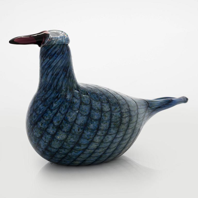 Oiva Toikka, A glass bird, 'Rusee grebe', signed O. Toikka Nuutajärvi.