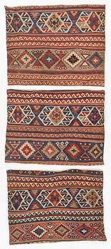 Three kelim cushions, Central Anatolia, probably Konya, mid-19th century.