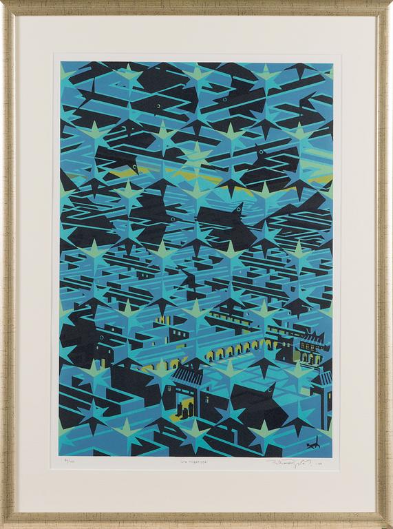 PEKKA RYYNÄNEN, serigrafia, signeerattu ja päivätty -08, numeroitu 80/100.