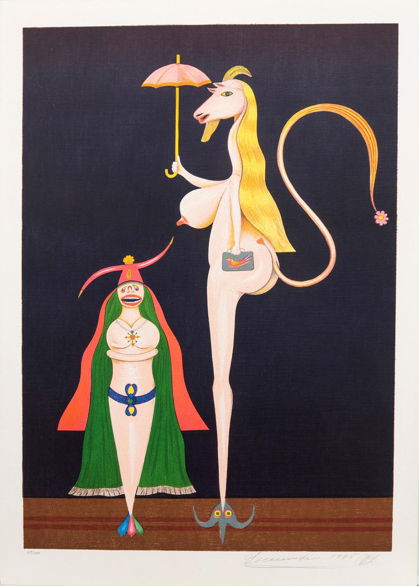 Friedrich Schröder-Sonnenstern, lithograph signed dated and numbered  1965 67/300.