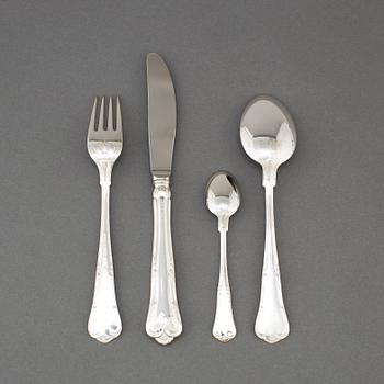 BESTICKSERVIS, silver, 35 delar, modell Herrgård, bland annat MEMA, 1990-tal.