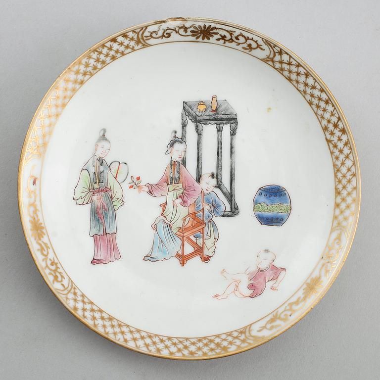 KANNOR, KOPP OCH FAT, porslin, Kina, 1700-/1800-tal.