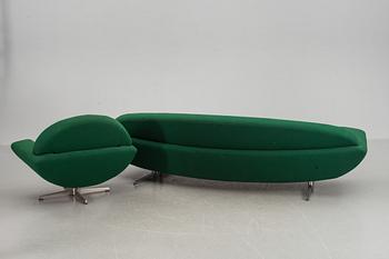 SOFFA och FÅTÖLJ, "Capri", Johannes Andersen, Trensum, Sverige, 1950/60-tal.