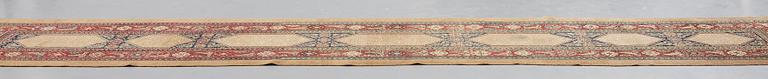 MATTO, an antique/semi-antique Hamadan, one of a pair, ca 517,5 x 112,5 cm (as well as 2 cm flat weave at each end).