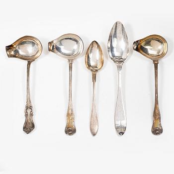 Silver, 10 pieces, Sweden, including a spoon by Gustaf Georg Rehnberg, Norrköping 1811.