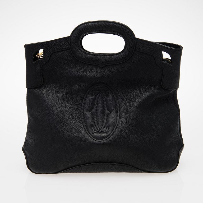 A Black Leather Bag.