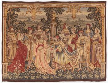 Tapestry, circa 1900, approx. 170 x 225 cm.