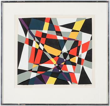 Olle Bonniér · OLLE BONNIÉR, blandteknik, bemålad silkscreen, signerad.