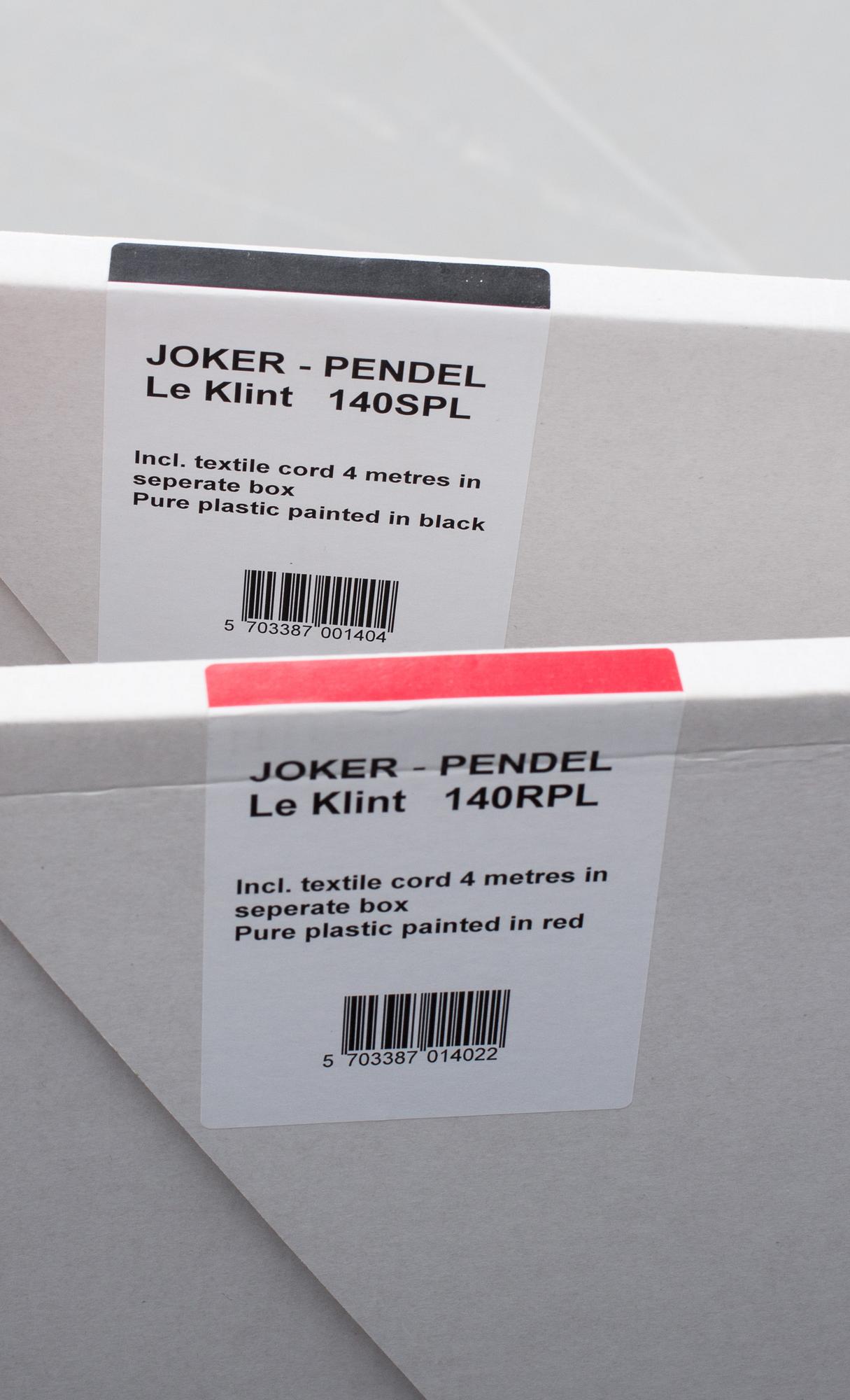 TAKLAMPOR, 2 st, "Joker", Christian Raeder, Le Klint, Danmark.