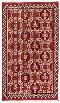 Cover, rya rug, southwestern Skåne, around the year 1900, Approx. 210 x 120 cm.