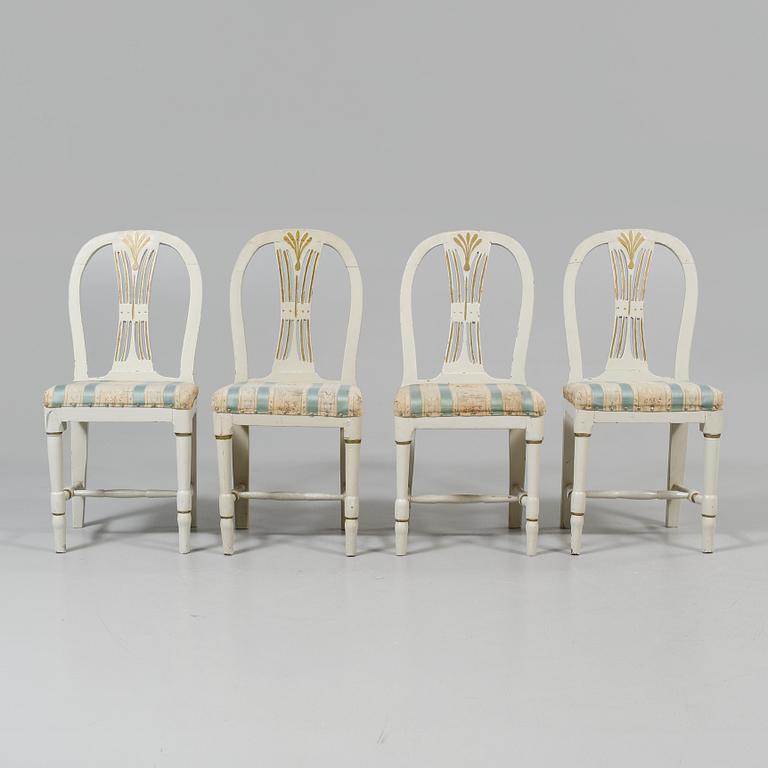 STOLAR, 4 st, gustaviansk provins, 1800-tal.