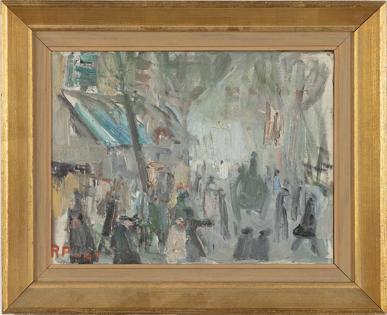 Ragnar Person, Street Scene with Figures.