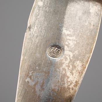 SOPPSLEV, silver, otydliga stämplar, Göteborg, 1800-tal. Vikt ca 235 gram.