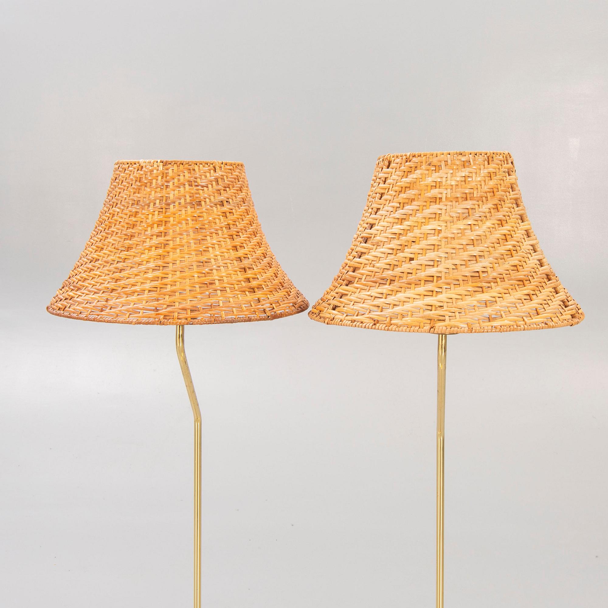 Floor lamps, a pair, Bergboms, the last part of the 20th century.