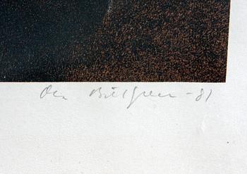 OLA BILLGREN, färglitografi, sign provtryck o dat- 81.