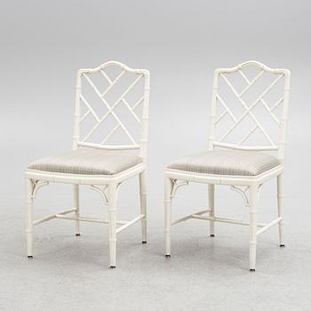 Six painted chairs in bamboo imitation from Miranda, end of 20th century.