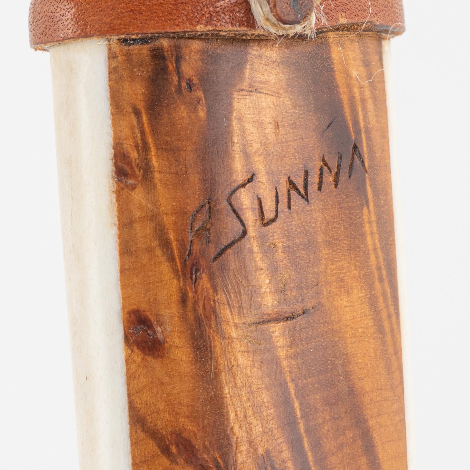 Anders Sunna, havhornskniv, signerad.
