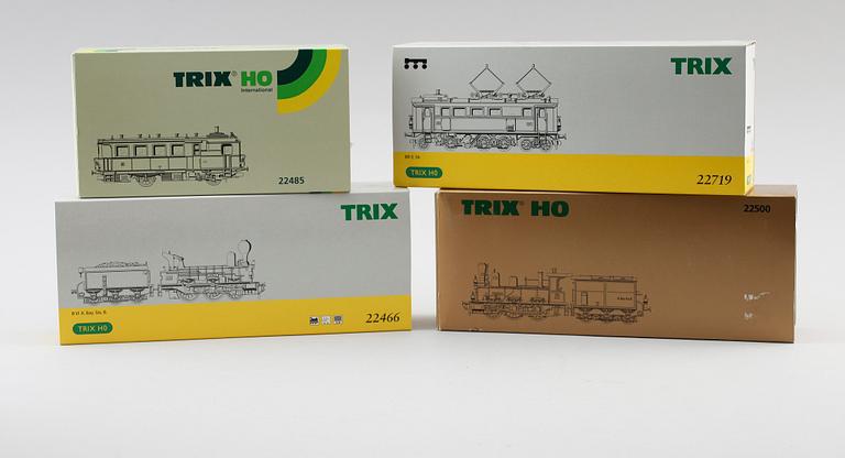 MODELLTÅG, 4 st, Trix, Tyskland.