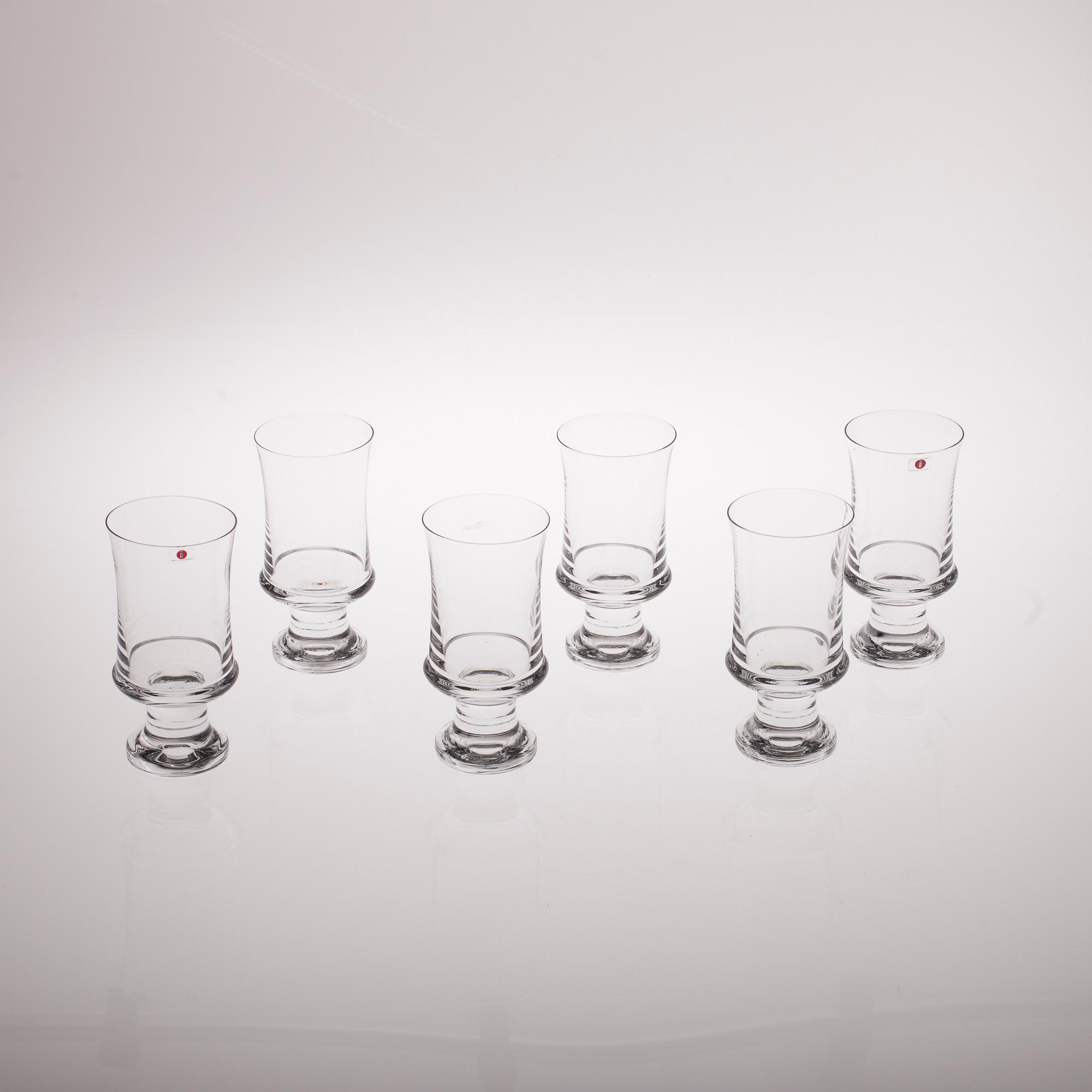 GLASSERVIS, 32 delar, "Tavastia" Tapio Wirkkala, Iittala 1970-tal.