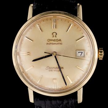 HERRARMBANDSUR, 18k guld, Omega Seamaster Deville. 1960-70-tal.