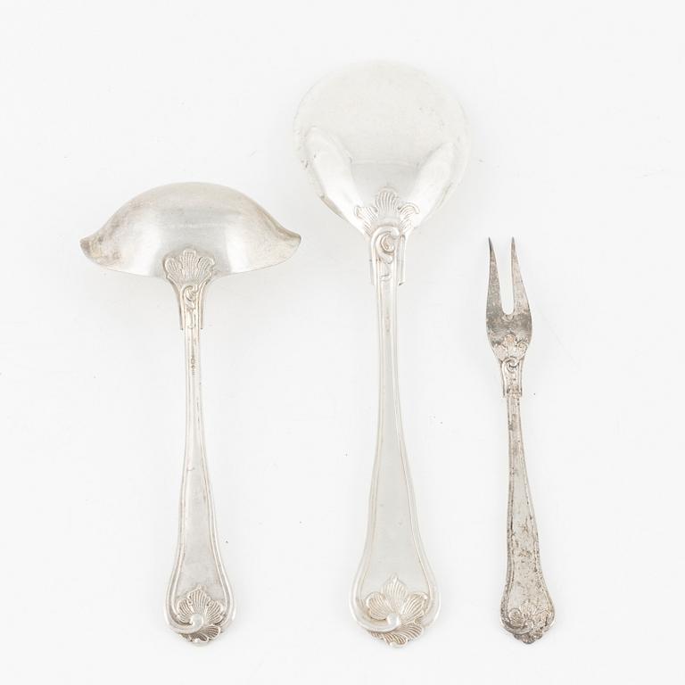 Bestickservis, silver, 116 delar, mestadels ECE, Cederins Guld AB, Örebro 1945.
