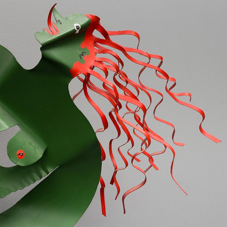 TIMO SOLIN, skulptur, målad plåt, signerad Timo Solin och daterad -92.