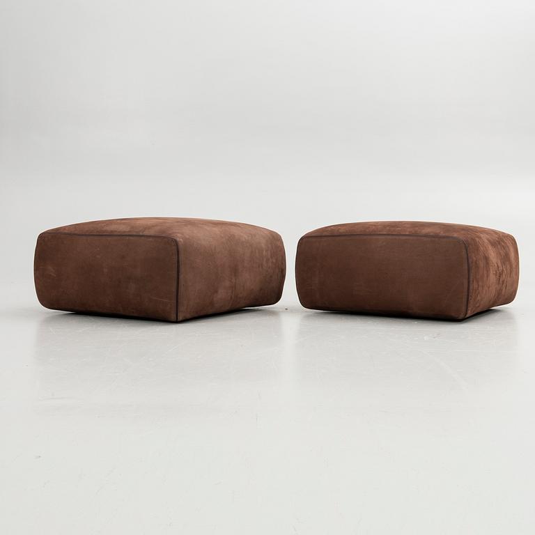 Rodolfo Dordoni, Poufs, a pair, "Botero", Minotti, Italy.