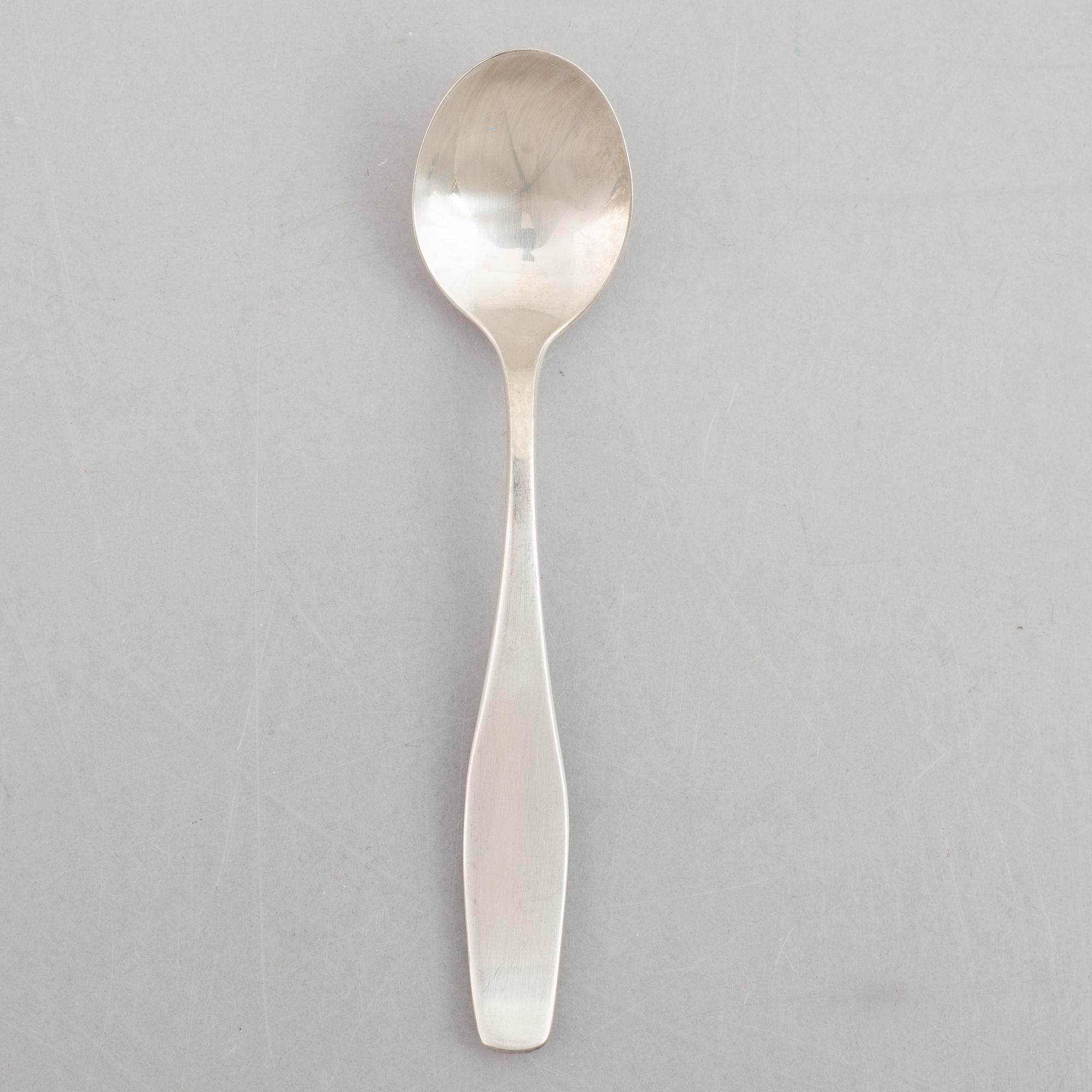 Sigurd Persson, mockaskedar, 12 st, sterlingsilver, "Ultra", Nysilversmedjan Ruben Johansson, Lidköping 1959-1969.