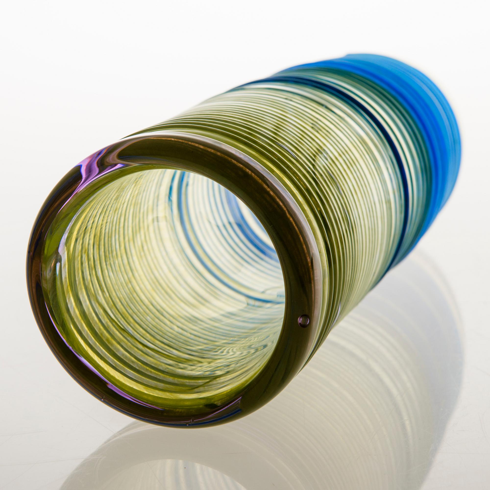 TIINA NORDSTRÖM, a 'Spring cycle' art glass signed Tiina Nordström Iittala 1994.