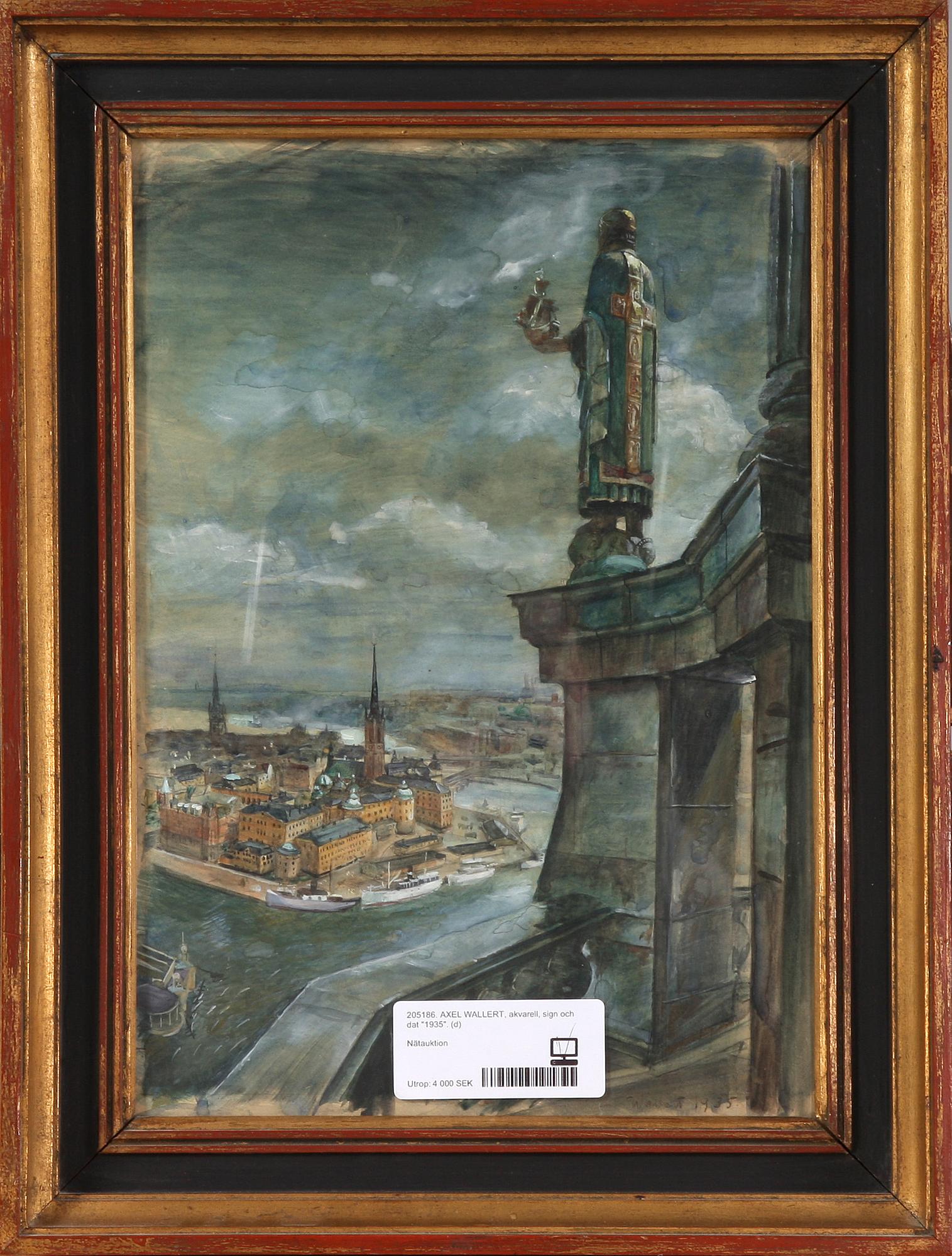 AXEL WALLERT, akvarell, sign och dat "1935".
