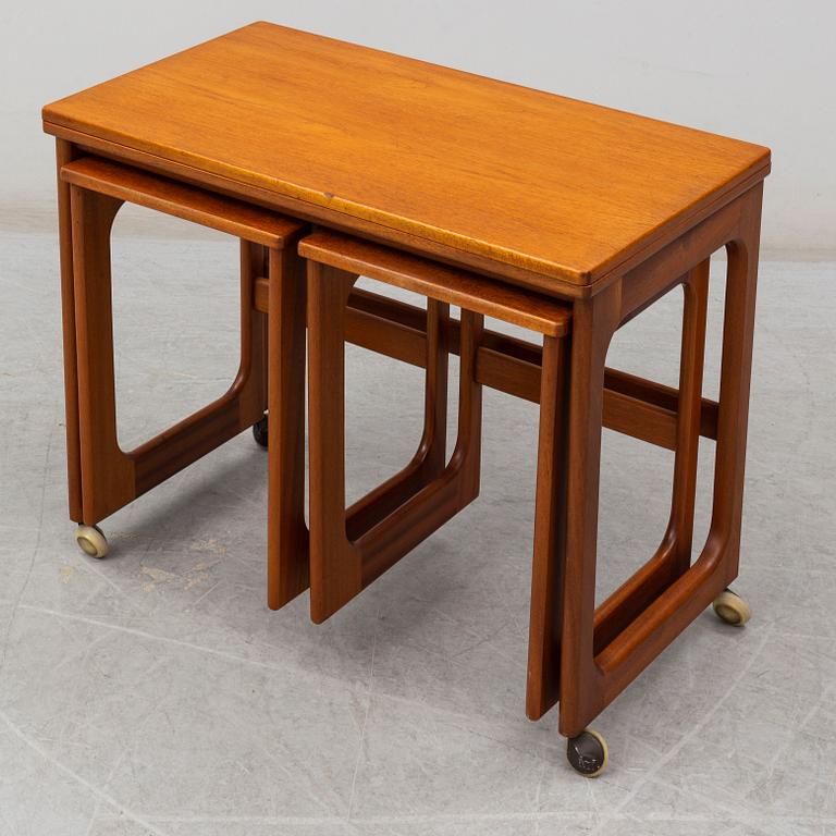 A three piece nest table by McIntosh, England.