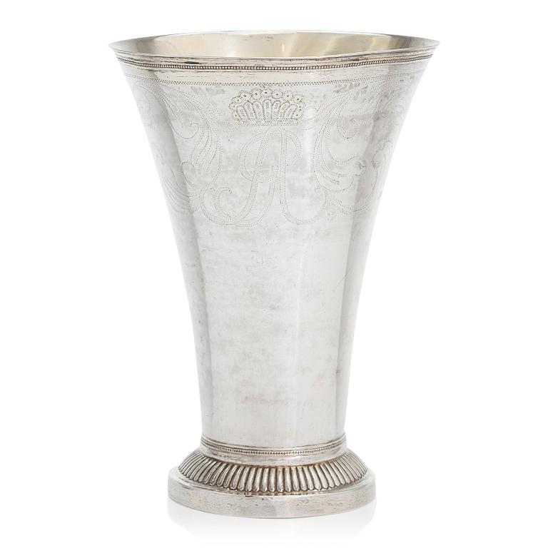 J. Henrik Frodell, bröllopsbägare, silver, Stockholm 1799.