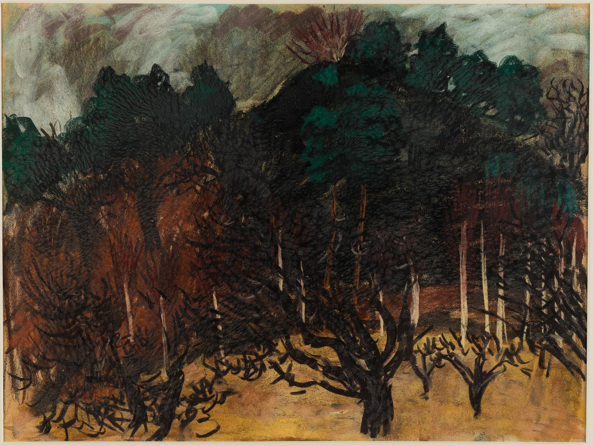 INGE SCHIÖLER, pastel, signed and dated 1959.