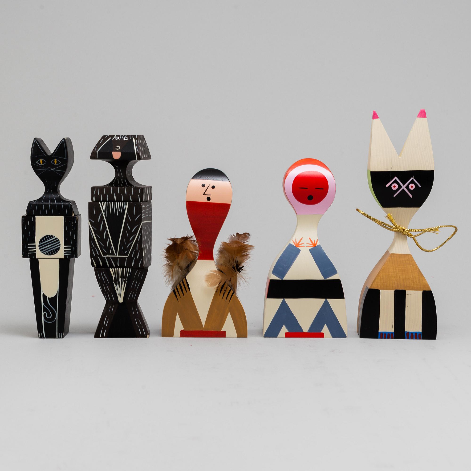 ALEXANDER GIRARD, five woodens dolls, Vitra.