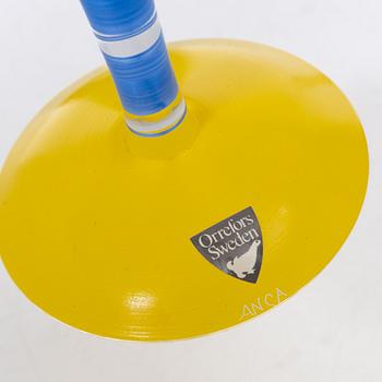 Anne Nilsson, a set of four 'Clown' champagne glasses, Orrefors.