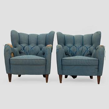 A pair of mid-20th century armchairs for Majander Ltd.