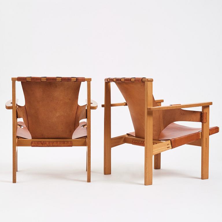 Carl-Axel Acking, a pair of "Trienna" easy chairs, Nordiska Kompaniet 1950-60s.