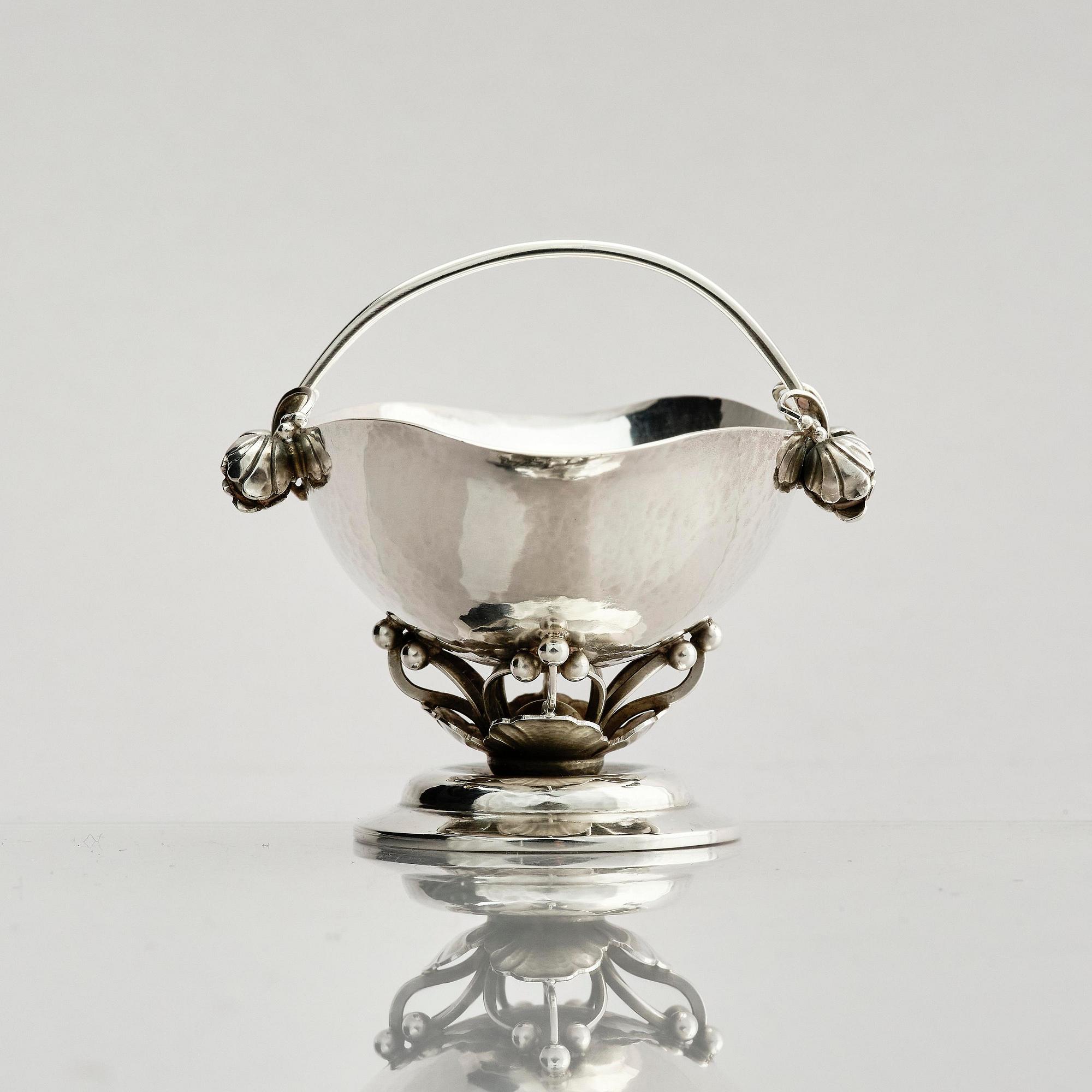 Georg Jensen, a sterling silver salt cellar, Copenhagen, Denmark 1933-1944.