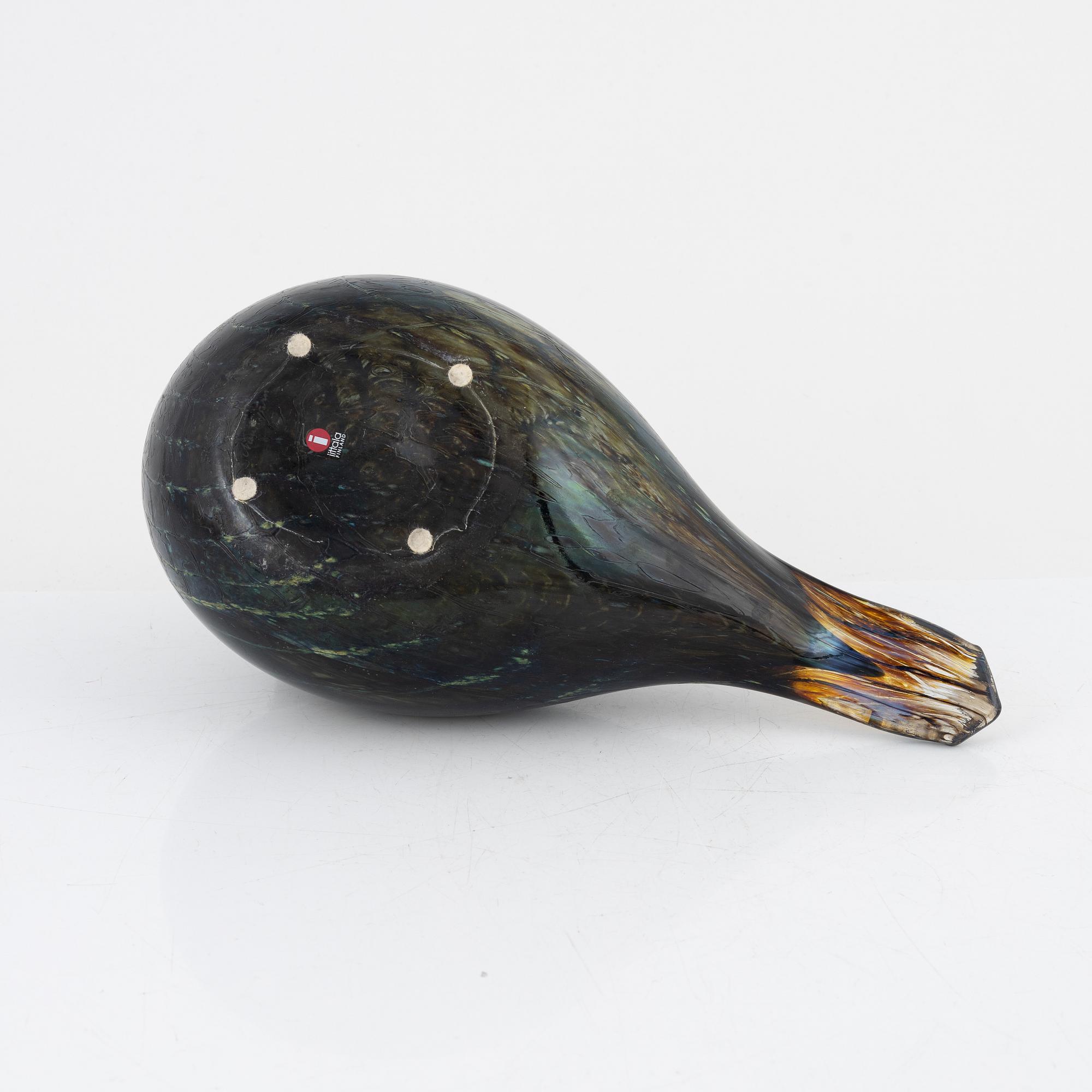 Oiva Toikka, glasfågel, signerad Nuutajärvi  Iittala, Finland.