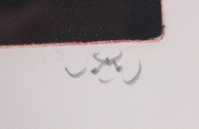 ROBERTO MATTA, färgetsning, sign o numr 77/100.