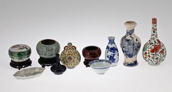 PARTI PORSLIN, 10 delar, Kina. 1700-1900-tal.