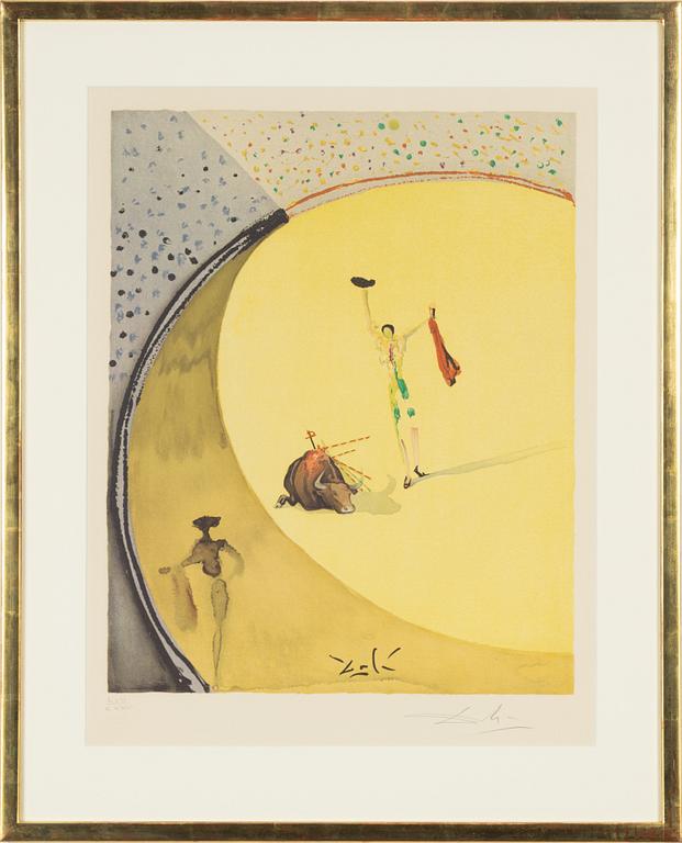 Salvador Dalí, färglitografi, 1970, signerad LVII/CXXV.