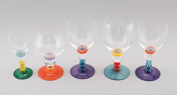 GLAS, 5 st, Kosta Boda, 1900-/2000-tal.