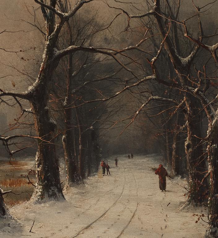 Nils Hans Christiansen, Vinterlandskap med skridskoåkare.