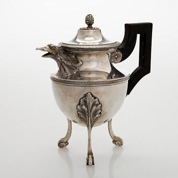 A silver teapot, Martin Mayer, Germany presumably 1888-1890s.